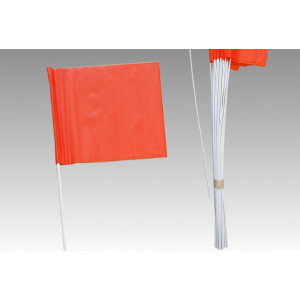 Piquet drapeau en pvc - Dim. drapeau : l 102 x L 127 mm