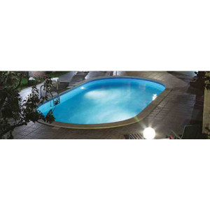 Piscine ovale rectangulaire - Surface (m²) : 15,29