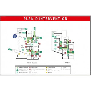 Plan d’intervention incendie - - Format A3
- Conforme à la norme NF X08-070