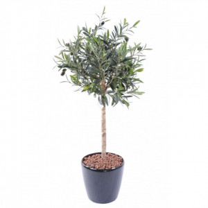 Plante artificielle olivier de 125 cm - Hauteur : 125 cm - Feuillage : Polyéthylène