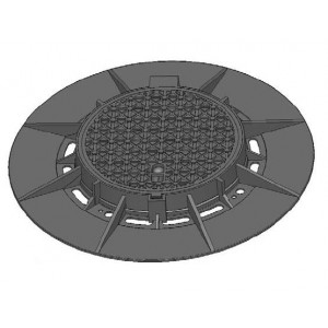 Plaque d'égout ronde en fonte ductile D 400 - Classe : D 400