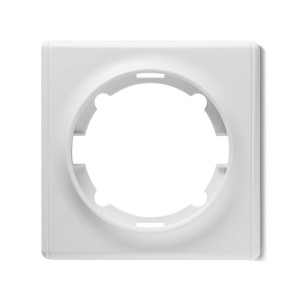 Plaque de finition à 1 poste en plastique    - Dimensions : 80,5 x 80,5 x 11 mm