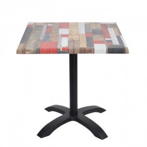Plateau de table stratifié wood - Dimensions : 70 x 70 cm