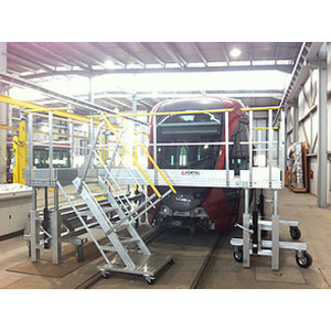 Plateforme maintenance tramway réglable - Réglable de 1 à 1,4 m