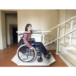 Plateforme monte-escalier pour personnes à mobilité réduite - SLIM -  Extrema - inclinée / d'extérieur