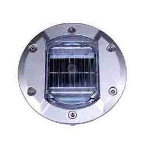 Plot lumineux solaire autonome - 3 ou 6 LEDS – Diamètre : 138  mm – En Aluminium