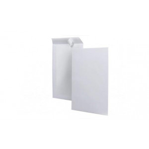 Pochette dos carton - Patte auto-adhésive avec bande protectrice