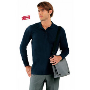 Polo personnalisable manches longues maille piquée - Polo personnalisé manches longues