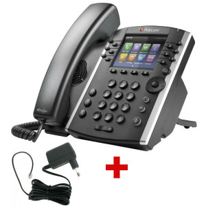 Polycom VVX 411 + Alimentation - Telephone VoIP - POVVX411AL-Polycom