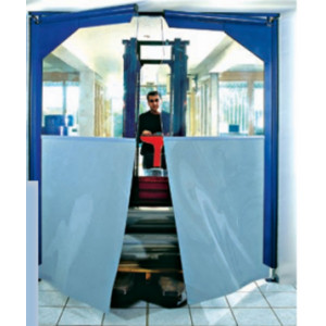 Porte à vantaux souple battante - Porte en PVC souple - Ossature en acier laqué ou en inox