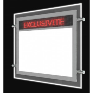 Porte affiche LED dynamique électronique - Affichage du visuel recto-verso - 100 000 heures d'utilisation