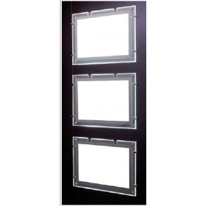 Porte affiche lumineux pour vitrine - Formats : 2 x A3, 2 x A4, 3 x A3, 3 x A4, 4 x A3, 4 x A4