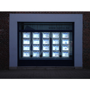 Porte-affiches LED 5 colonnes - Ultra-lumineux (6500 lumens) - Double face