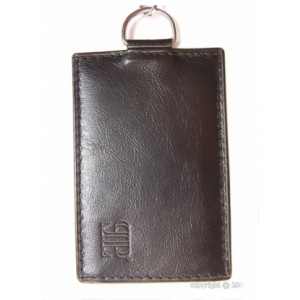 Porte-cartes de luxe cuir pour femme - Avec chainette et mousqueton - 2 Modèles : 1 ou 2 cartes