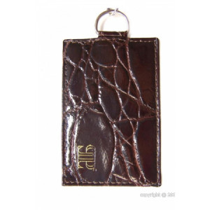 Porte-cartes pour femme en cuir - Avec chainette et mousqueton - 2 Modèles : 1 ou 2 cartes