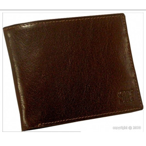 Porte-cartes pour homme en cuir marron - Dimension (L x h)  : 12,5 x 10 cm - Ensemble de rangements pour 9 cartes