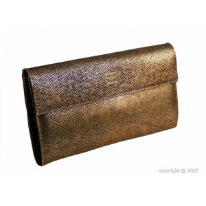 Portefeuille femme en cuir de vachette - 2 compartiments : pour billets et pour la monnaie - Ensemble de rangements pour  cartes