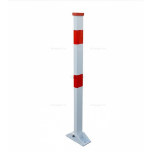 Poteau anti stationnement rabattable - Dimensions tube : 71 x 52 x 930 mm - Matière : Aluminium
