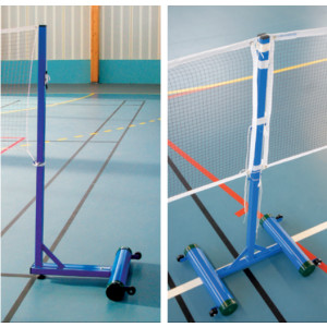 Poteaux de badminton pour loisirs - Hauteur totale : 1550 mm