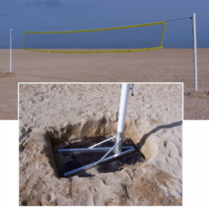 Poteaux de beach volley aluminium - Diamètre : 90 mm