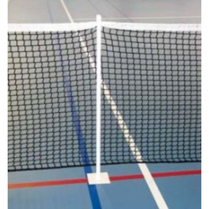 Poteaux de soutien pour filet de tennis - Métalliques – Poudrés blanc - La Paire