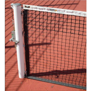 Poteaux de tennis à fourreaux - Acier galvanisé ou Bois  Exotique - Diamètre : Ø 90