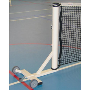 Poteaux de tennis mobiles - Hauteur : 1,07 m - carré ou rond - Treuil à crémaillère