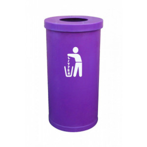 Poubelle personnalisable en plastique recyclable - Capacité – 70 Litres
