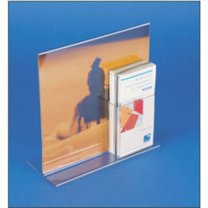 Présentoir distributeur de brochures - Matière : PVC cristal - Format : 300 x 300 mm - Lot de 4 pièces