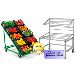 Présentoir fruit et légume - Versions : multi plateaux - galvanisé ou epoxy