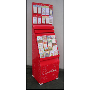 Présentoirs pour carte - Carton rouge - PxLxH : 45x54x145