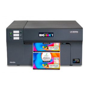 Imprimante d'étiquettes couleurs Primera DTM LX3000e - 210 mm - Imprimante d'étiquettes couleurs pourvue d'un système d'encre à réservoir et de têtes d'impression remplaçables.