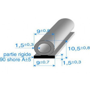 Profilés bi-dureté - Rouleau de 50 ml - Poids spécifiques : De 60 g/m à 140 g/m