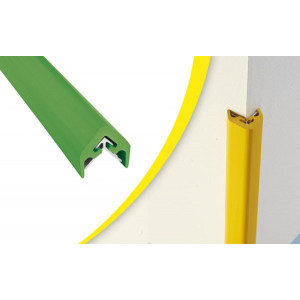 Protection angle de mur à visser longueur 2m jaune et noir