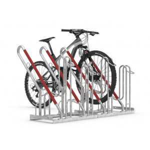 Rack à vélo sécurisé - Acier - 2 à 6 places - Largeur : 700 à 2100 mm