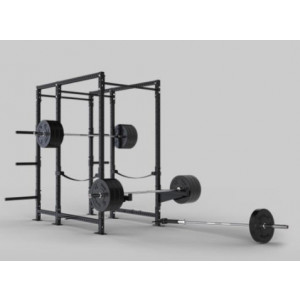Rack cage de gymnastique en acier finition thermolaquée - 3 barres fixes pour exercices gym à poids de corps, squat