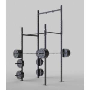 Rack de musculation squat 2 barres de traction - Hauteur du poste squat : 3,9 mètres