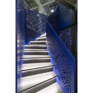 Rampe d'escalier perforée - Rampe d'escalier perforée, décoration intérieure