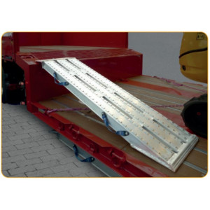 Rampe de chargement alu pour porte engins - Aluminium - Longueur : 2000 à 4000 mm - Largeur : 400 ou 450 mm 