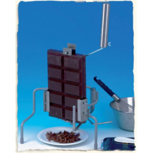 Râpe à chocolat professionnelle - Bloc de chocolat de 2,5 kg râpé entre 35 et 45 mm