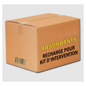 Recharge du kit d’intervention absorbant - Capacité d'absorption : 125 litres ou 250 litres