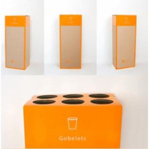 Box de recyclage gobelet plastique - Contenance : 3 kilos de gobelets soit environ 600 gobelets