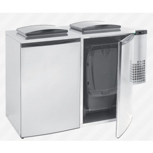 Refroidisseur de déchets 2 portes - Capacité : 2 x 240 litres - Dimensions L x P x H : 1750 x 870 x 1290 mm