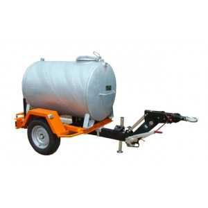 Remorques citernes eau - Citerne à eau 100 litres - P.T.C. : 1350 kg - Charge utile : 1050 kg - 1 essieu avec freinage