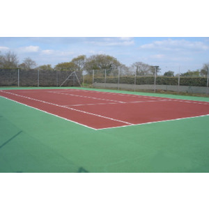 Rénovation sol tennis en béton - Béton poreux