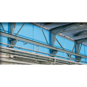 Rideau de protection solaire industriel - Grammage : 300g/m² - Tissu polyester 1100 dtex
