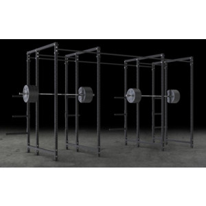 Rig 2 racks de musculation et range disque - Exercices personnalisés : squat, traction, muscle-up, gym