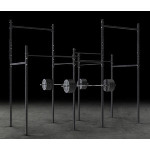 Rig à 2 cages rack pour gymnastique - Exercices en hauteur de type gymnique, barre fixe, anneau