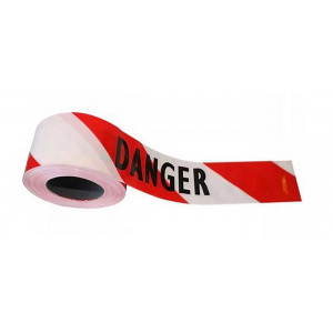 Rubalise Danger - Polyéthylène - Largeur : 75 mm - Longueur : 250 m - Message : Danger
