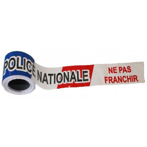 Rubalise Police - Polyéthylène - Largeur : 50 ou 75 mm - Longueur : 100 ou 250 m - Message :  Police